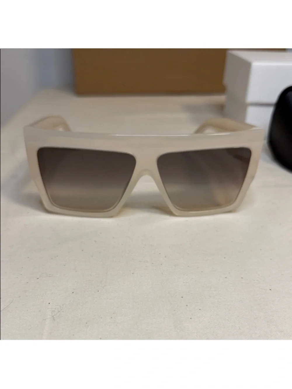 Celine Oversized Square Sunglasses in Beige and Brown - Picture 4 of 6
